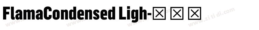 FlamaCondensed Ligh字体转换